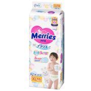 花王（Merries）妙而舒 原装进口尿裤 宝宝尿不湿干爽透气 婴儿拉拉裤/学步裤 纸尿裤XL44片 （12-17kg）