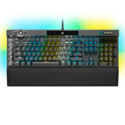 美商海盗船 (USCORSAIR) K100 RGB 光轴 机械键盘 游戏键盘 有线连接 全尺寸 黑色 OPX光轴