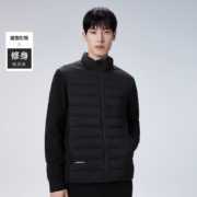 太平鸟 针织羽绒服黑色 B1ACC4138