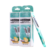 李施德林 (Listerine) 含盐漱口水便携随身清新口气减少细菌10ml*16条装