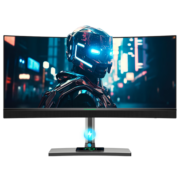 泰坦军团 34英寸 OLED 175Hz WQHD带鱼屏 0.03ms 10bit 无线充底座 HDR 智能分屏 KVM 电竞电脑显示器 M34E9R