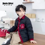 ANGRY BIRDS 愤怒的小鸟 儿童冬季洋气宝宝90秋冬季新款衬衫保暖轻薄羽绒服学生