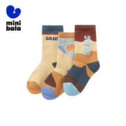 迷你巴拉巴拉 男童女童袜子时髦秋冬加厚保暖儿童袜