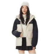 京东京造 鹅绒撞色 羽绒服面包服撞色连帽