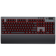 TT（Thermaltake）G521 pro 无线机械键盘2.4G蓝牙有线多模（TTC青轴/红色背光/三模/ABS键帽/办公手托）