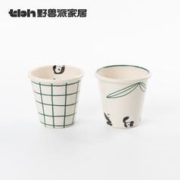 THE BEAST 野兽派 tbh野兽派家居熊猫嘭嘭竹纤维对杯家用水杯情侣杯子夏礼盒装礼物