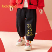 巴拉巴拉 童装男童裤子2024儿童运动裤小童宝宝新年休闲长裤潮208124108113