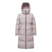 雪中飞秋冬新款女式连帽立体收腰户外高峰滑雪长款羽绒服 黑色 165