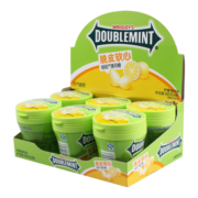 绿箭(DOUBLEMINT)薄荷糖脆皮软心糖柠檬薄荷味80g*6瓶 糖果儿童零食