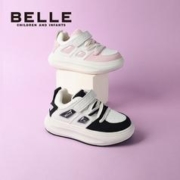 BeLLE 百丽 儿童板鞋男女中大童2023秋冬季新款帅气休闲百搭撞色潮运动鞋