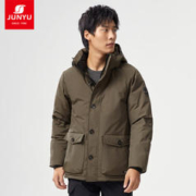 JUNYU 君羽 男款户外连帽羽绒服 52041