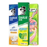 DARLIE 好来 黑人牙膏超白茶倍健家庭实惠装 茶薄荷小苏打 (共455g）赠牙刷一支