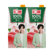 PLUS会员：汇源 100%果汁 桃汁 1L*2盒
