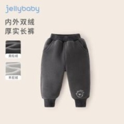 PLUS会员：JELLYBABY 儿童加绒休闲运动裤