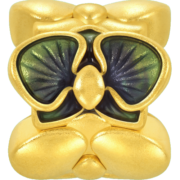 周生生 黄金转运珠 Charme文化祝福国风貔貅葫芦足金串珠 组合 92661C蝴蝶兰