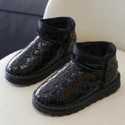 WARRIOR 回力 时尚纯色百搭加绒保暖儿童雪地靴舒适软底短筒棉靴