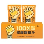 哪吒 捏爆100%果汁 橙汁200ml*12盒*2件