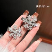 天降1.5 圣诞节发夹女雪花侧边刘海碎发夹