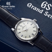冠蓝狮（Grand Seiko）gs官方机械抗磁防水奶油面鳄鱼皮表带商务休闲正装大三针男表 SBGW231G