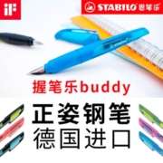 思笔乐（STABILO）德国进口高端0.5mm钢笔 签字笔送礼开升学礼物小学生练字书法EF明尖三年级正姿柠檬绿