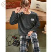 GUKOO 果壳 男士珊瑚绒睡衣套装