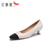 REDDRAGONFLY 红蜻蜓 女鞋2023秋新款时尚潮流小香风舒适百搭高跟鞋女WTB13659