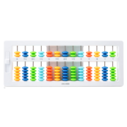得力(deli)儿童算盘 学生7珠13档教学算盘珠心算数学教具 珠算算盘 一键还原功能 附珠算口诀表 74342