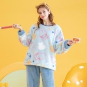 FENTENG 芬腾 圆领暖绒女士家居服睡衣套装