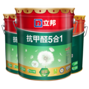 立邦乳胶漆 金装抗甲醛净味五合一内墙面漆油漆涂料自刷家用室内套装 51L 套装 工厂直发
