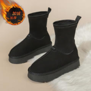 ROMON 罗蒙 雪地靴女加绒保暖短靴防水棉鞋