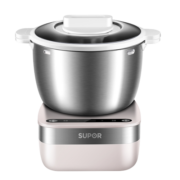 苏泊尔 （SUPOR）全自动5L大容量家用揉面 厨师机 发酵醒面多功能和面机樱花粉SHM01
