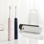 飞利浦（PHILIPS） 成人声波电动牙刷   便携式冲牙器成人洗牙器 水牙线 情人节礼物 节日送礼实用HX2461 HX3331 配杀菌旅行盒  HX2461鸢尾蓝