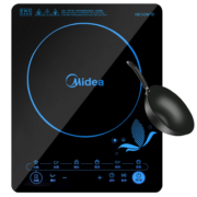 美的（Midea） 电磁炉炒锅一体家用大功率大火力电陶炉电磁灶电池炉电子炉炒菜火锅带炒锅套装电池炉 火锅炉 SN2105T