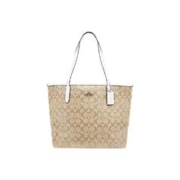 COACH 蔻驰 香港直发Coach蔻驰City33系列女士手提托特包大号老花5696IMDQC