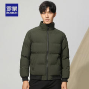 ROMON 罗蒙 棉服男 时尚袖标棉袄短款立领外套保暖棉衣