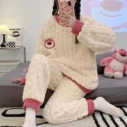 FENTENG 芬腾 睡衣冬季女款珊瑚绒2023年新款冬天法兰绒秋冬家居服套装 2205 女XXL码