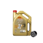 嘉实多（Castrol）【包安装】汽车小保养套餐 机油+机油滤清器+含工时 极护致悦版全合成 0W-40 SP 4L