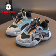 BoBDoG 巴布豆 童鞋官方旗舰店男童秋冬二棉鞋加绒纽扣鞋保暖儿童运动鞋女