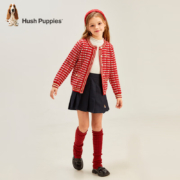 暇步士（Hush Puppies）儿童新年款开身线衣 珊瑚红 140cm