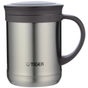 虎牌（TIGER） 保温杯茶滤网杯办公型不锈钢真空杯水杯 CWM-A035 350ml 浅灰色XC