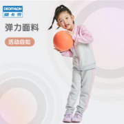 DECATHLON 迪卡侬 儿童运动套装休闲外套裤子上衣加绒裤男春秋保暖两件套KIDC