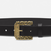 Versace Jeans Couture 范思哲男士Couture 01针扣腰带皮带 黑色 105礼物