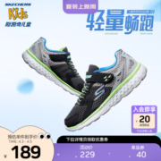 Skechers斯凯奇男女童鞋儿童运动鞋秋季网布软底减震学生跑步鞋405216L 男童/海军蓝色/柠檬色/NVLM 27.5码