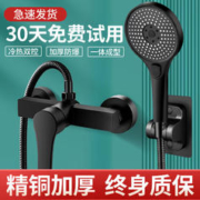 心力 精铜加厚防冻冷热混水阀家用淋浴水龙头花洒一整套热水器增压