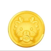 京东百亿补贴：菜百首饰 生肖龙 转运珠  不含绳 FD 黄金转运珠 约1.33g