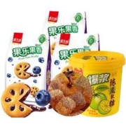 嘉士利 夹心早餐饼干 蓝莓3包+陈皮糖（约463g）