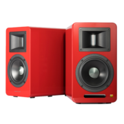 漫步者（EDIFIER）AIRPULSE A100 立体声有源书架音箱 客厅音响 电视音响 红色特别版