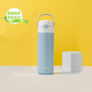 THERMOS 膳魔师 纯色简约儿童保温杯吸管杯男女学生成人水杯316不锈钢500ml