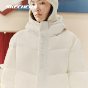 京东百亿补贴：Skechers 斯凯奇 羽绒服保暖三防短款休闲外套男 L422U069-0074 棉花糖白 XL