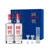 国窖1573过年送礼】浓香型白酒 送礼 礼盒 双支装 38%vol 500mL 2瓶 蓝调礼盒